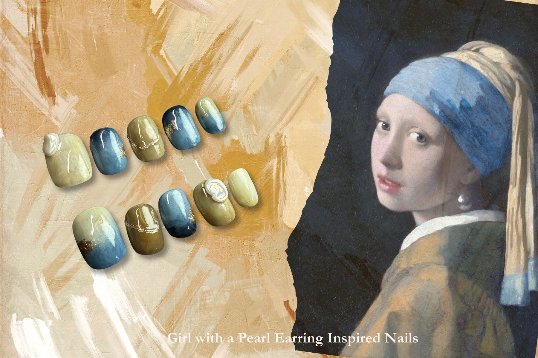 🎨 The Story Behind 'Girl with a Pearl Earring' Nails